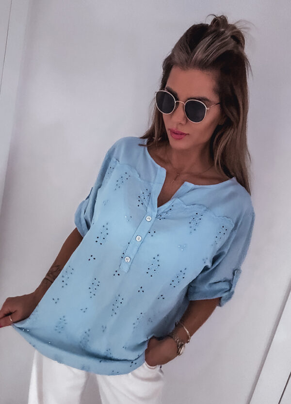 AŻUROWA KOSZULA BABY BLUE-678807