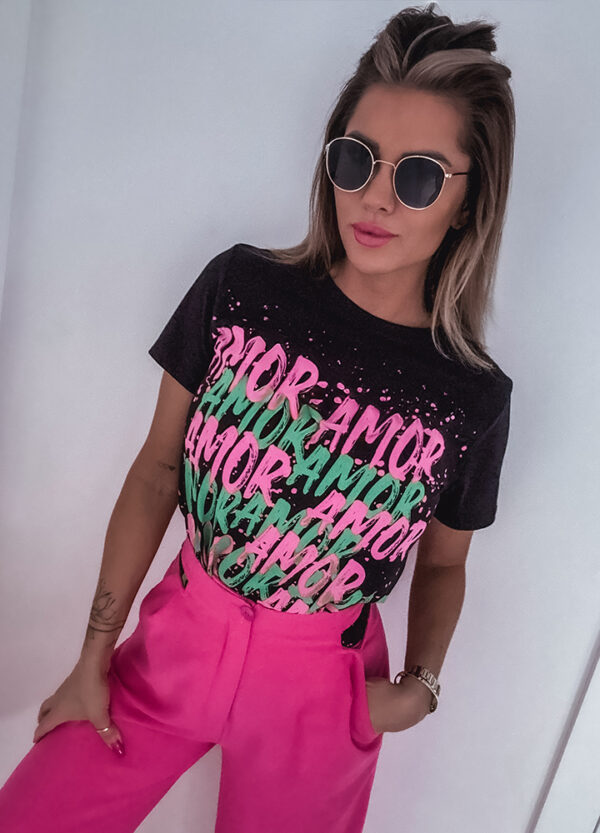 T-SHIRT Z NADRUKIEM AMOR-678628