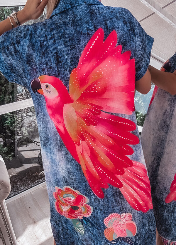 KOSZULOWA SUKIENKA MIDI PARROT-677741