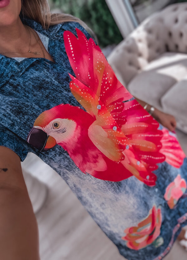 KOSZULOWA SUKIENKA MIDI PARROT-677745