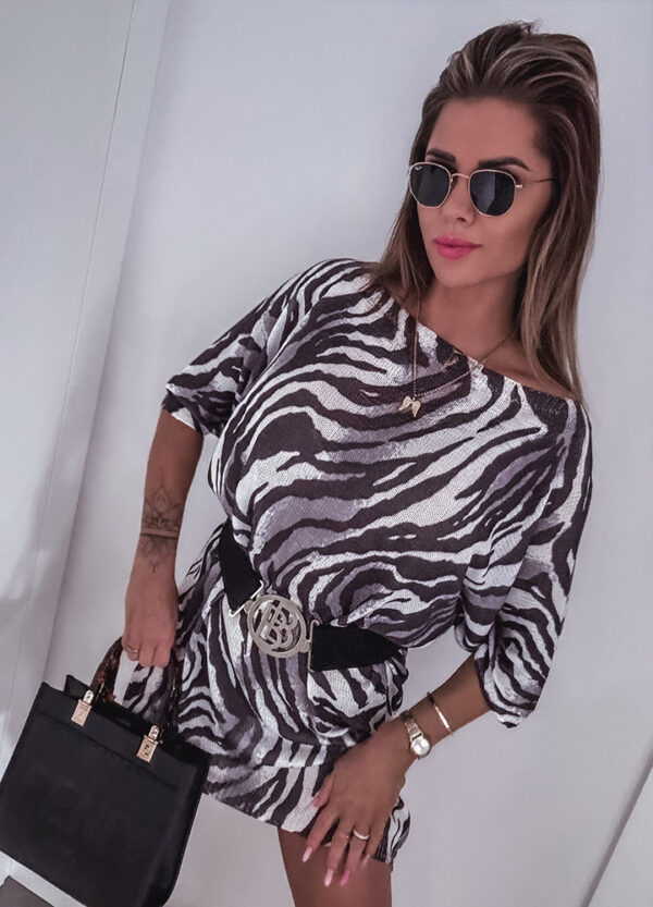 SUKIENKA W PRINT ZEBRA LOER