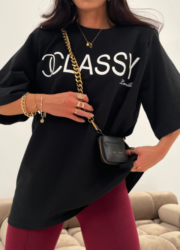 LA MILLA / T-SHIRT Z NADRUKIEM CLASSY BLACK