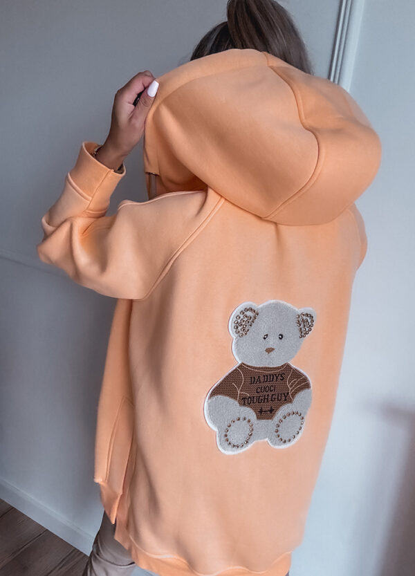 MY LUXE / OCIEPLANA BLUZA ORANGE BEAR