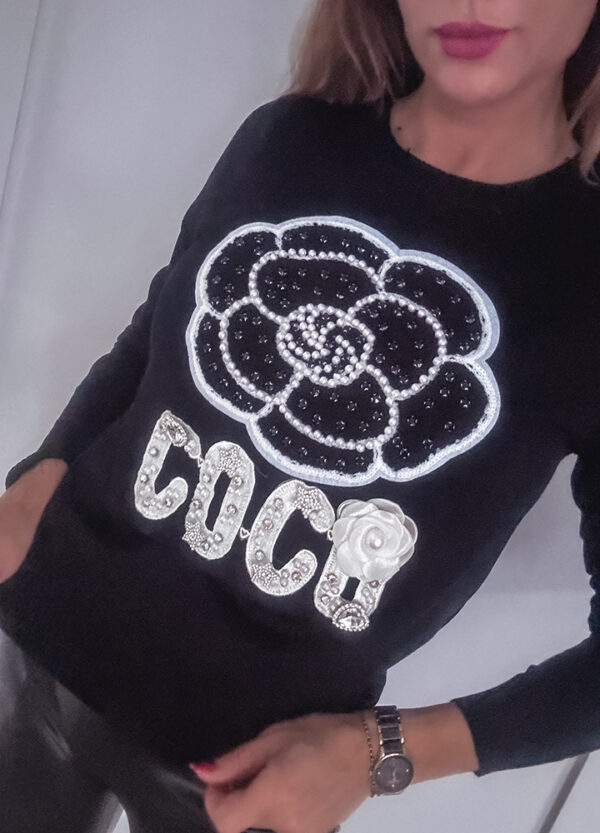 SWETER Z PERŁAMI COCO