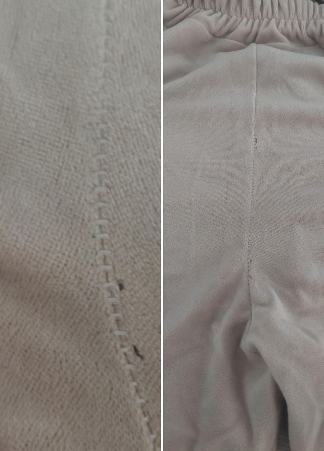 OUTLET/WELUROWY KOMPLET DRESOWY BEIGE