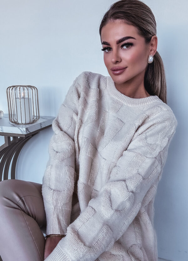 DŁUGI SWETER BEIGE