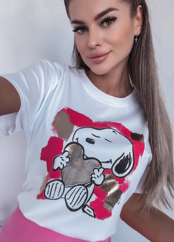 T-SHIRT Z NADRUKIEM SNOOP