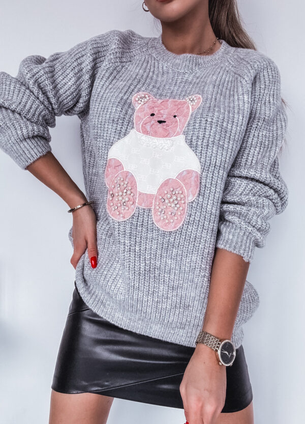 SWETER Z NADRUKIEM BEAR