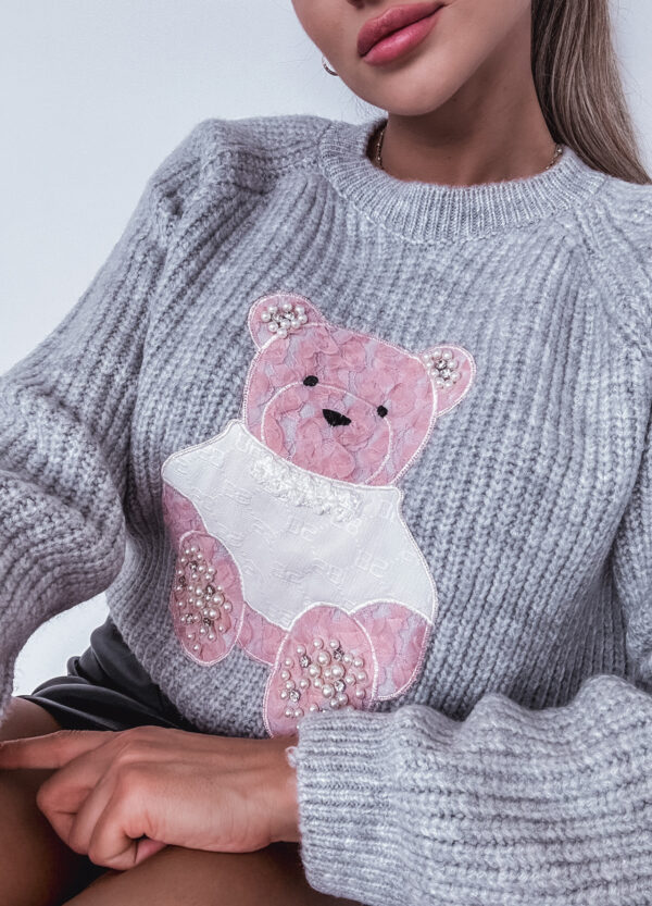 SWETER Z NADRUKIEM BEAR