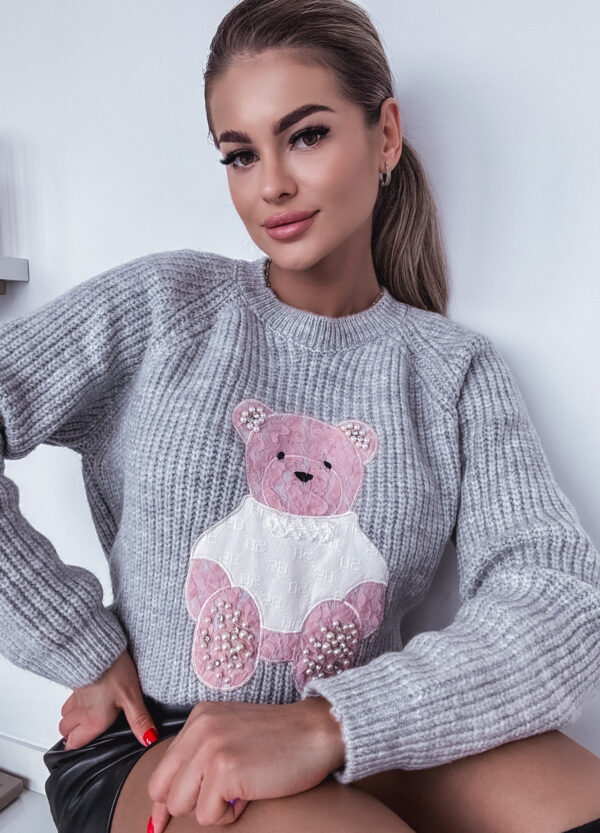 SWETER Z NADRUKIEM BEAR