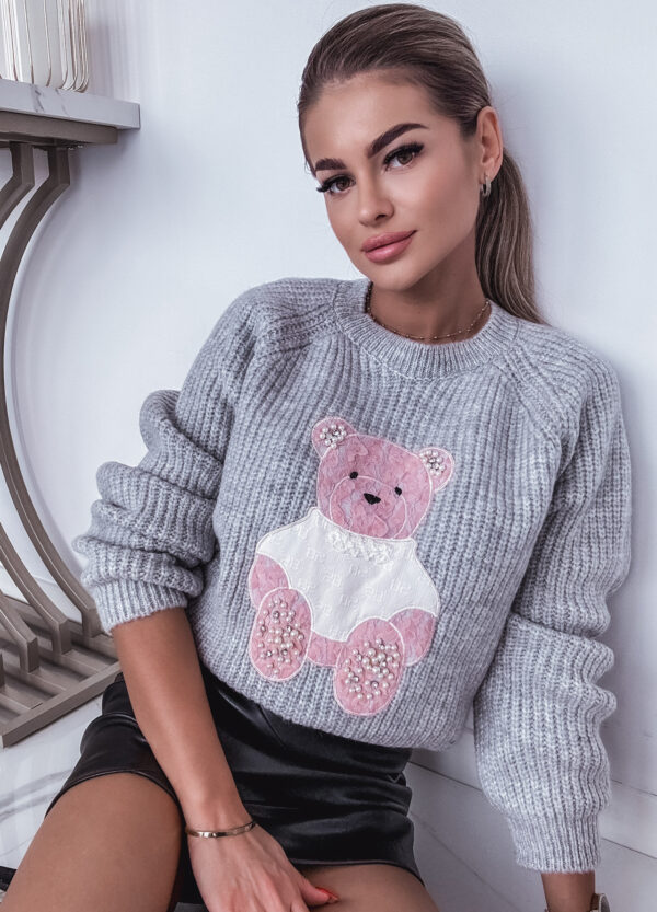 SWETER Z NADRUKIEM BEAR