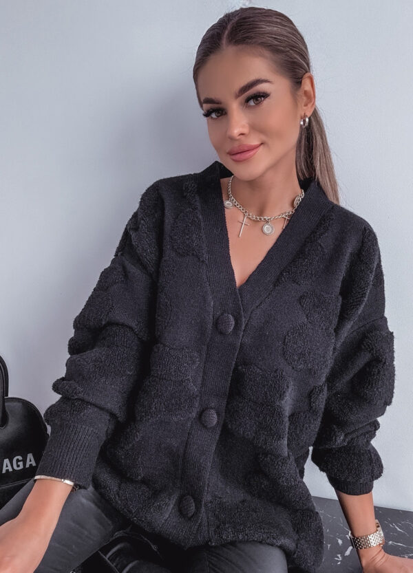 SWETER / KARDIGAN ZAPINANY NA GUZIKI BLACK