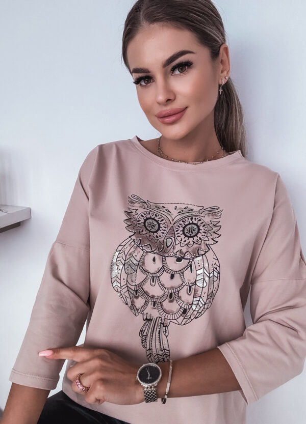 BAWEŁNIANA BLUZKA OWL