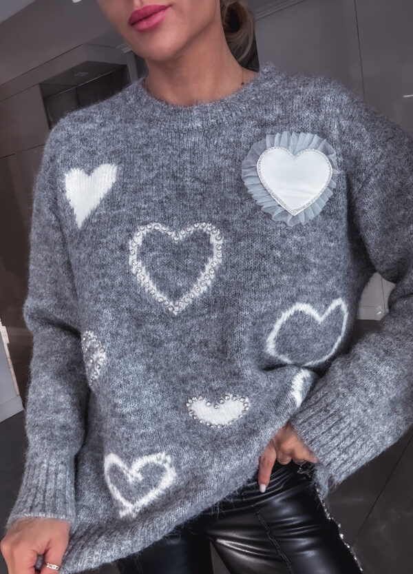 SWETER HEART GRAY