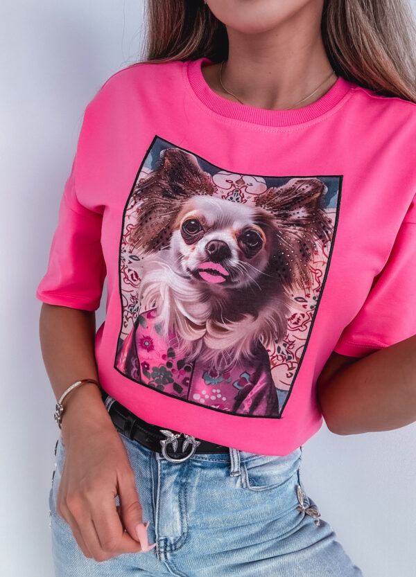 T-SHIRT Z CEKINAMI DOG