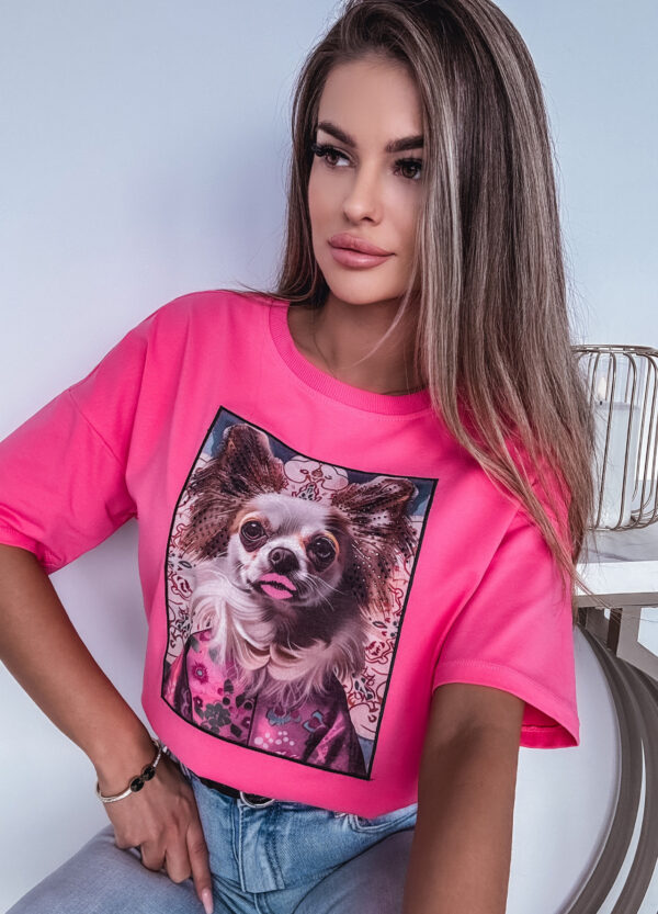 T-SHIRT Z CEKINAMI DOG