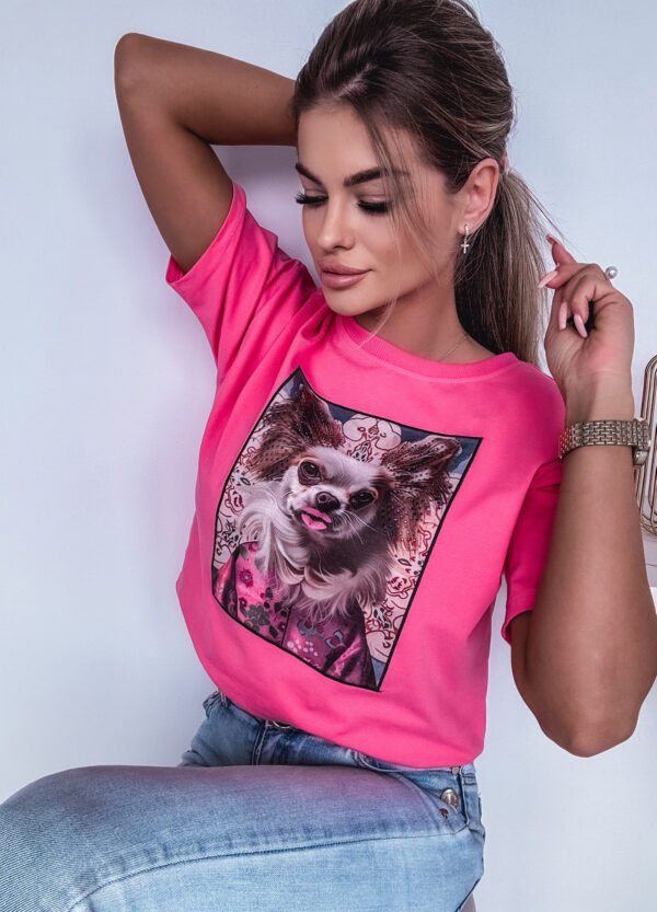 T-SHIRT Z CEKINAMI DOG