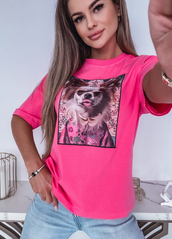 T-SHIRT Z CEKINAMI DOG