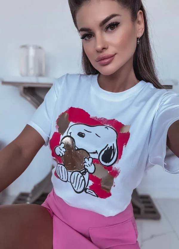 T-SHIRT Z NADRUKIEM SNOOP