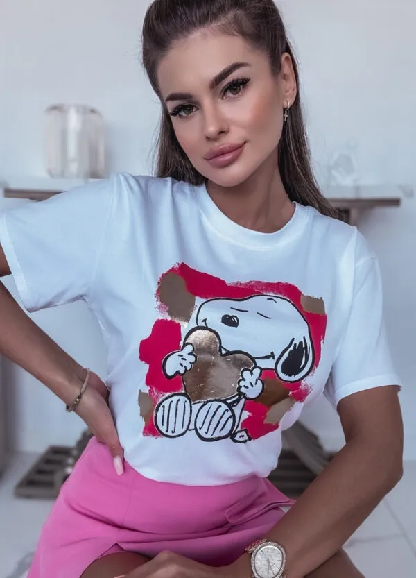 T-SHIRT Z NADRUKIEM SNOOP