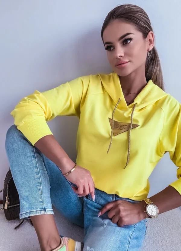 BLUZA Z KAPTUREM YELLOW