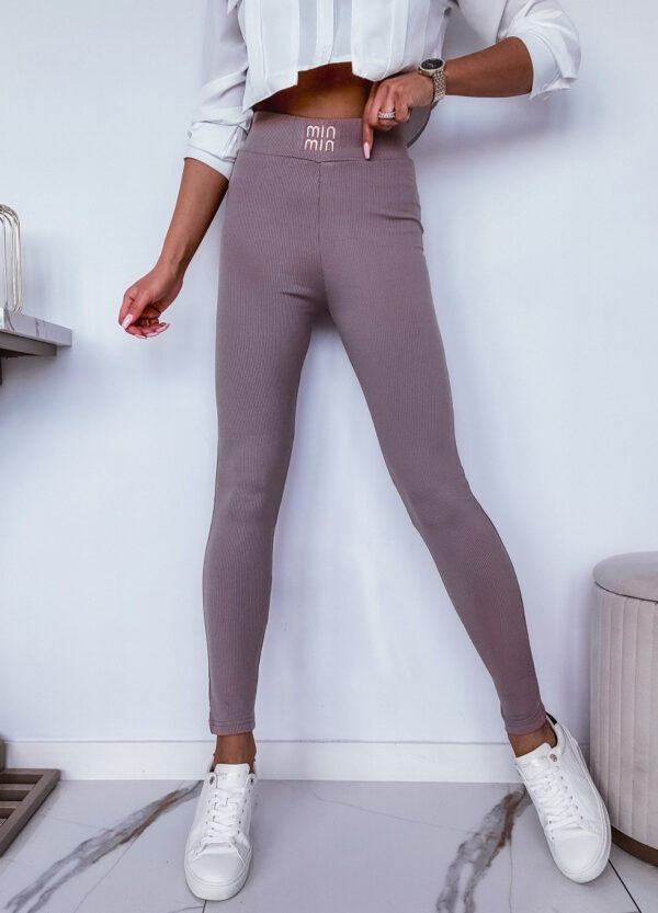 LEGGINSY PRĄŻKOWANE BEIGE