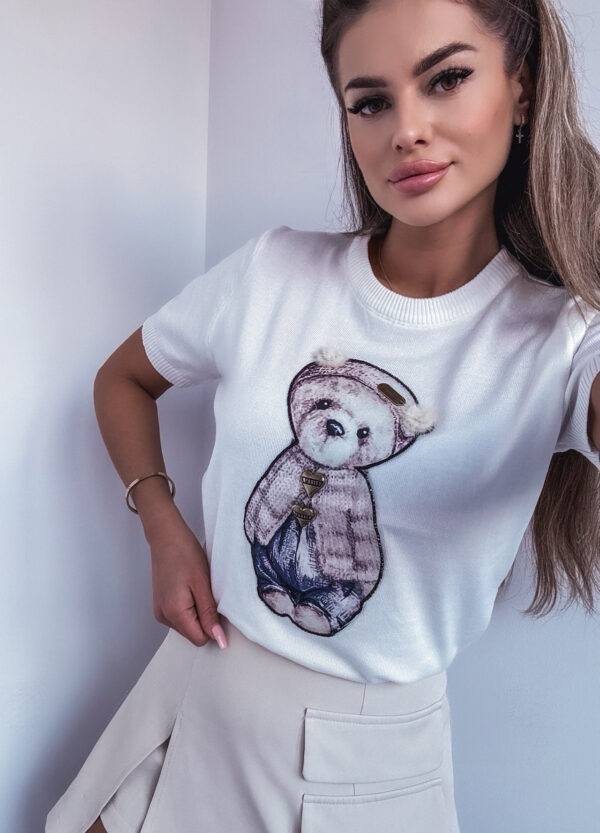 SWETER Z KRÓTKIM RĘKAWKIEM BEAR