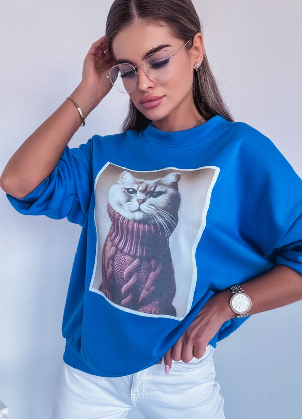 BLUZA Z NADRUKIEM CAT CHABER