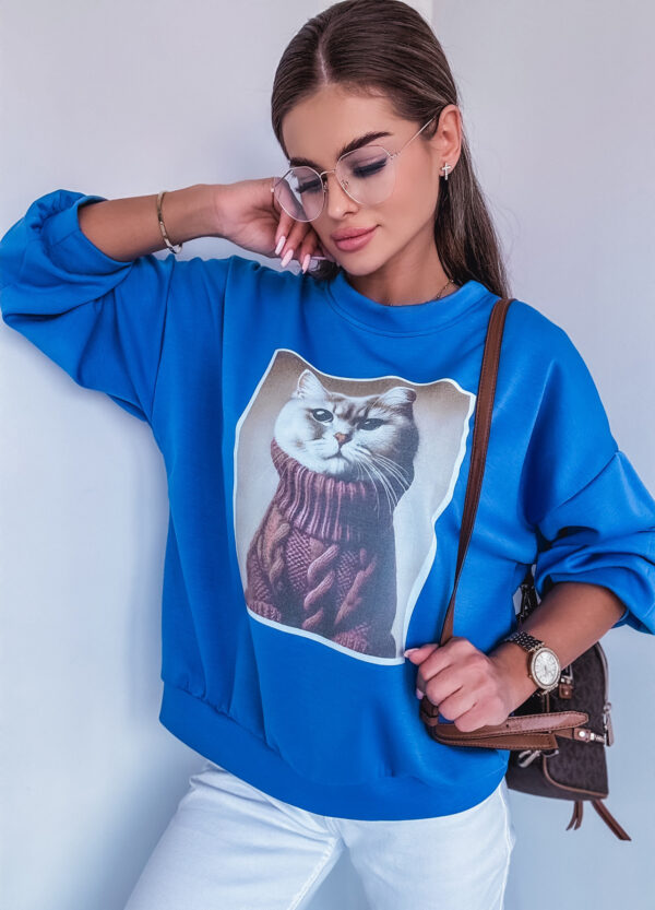 BLUZA Z NADRUKIEM CAT CHABER