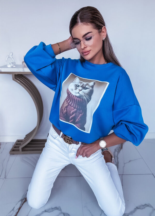 BLUZA Z NADRUKIEM CAT CHABER