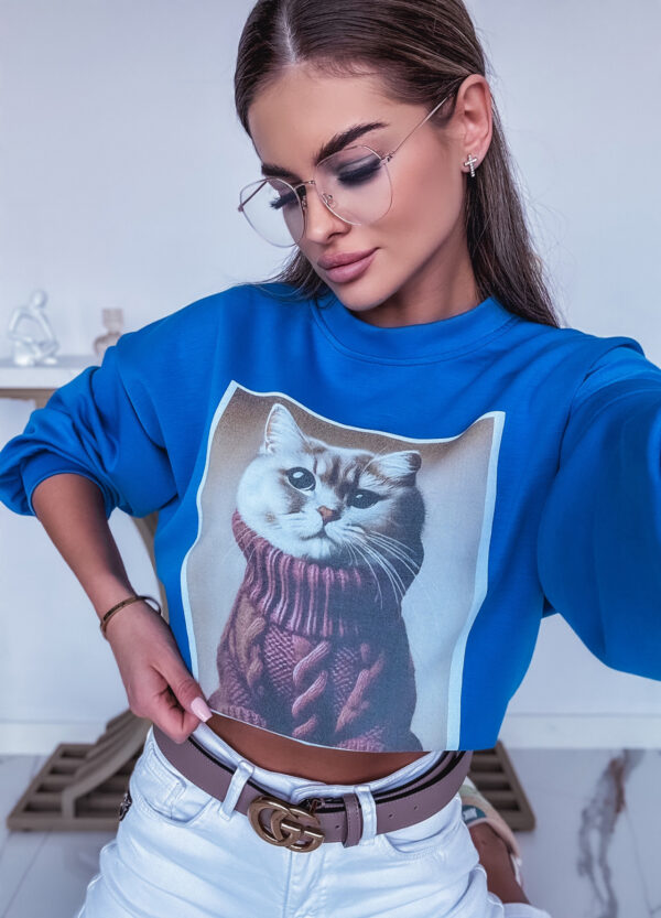 BLUZA Z NADRUKIEM CAT CHABER