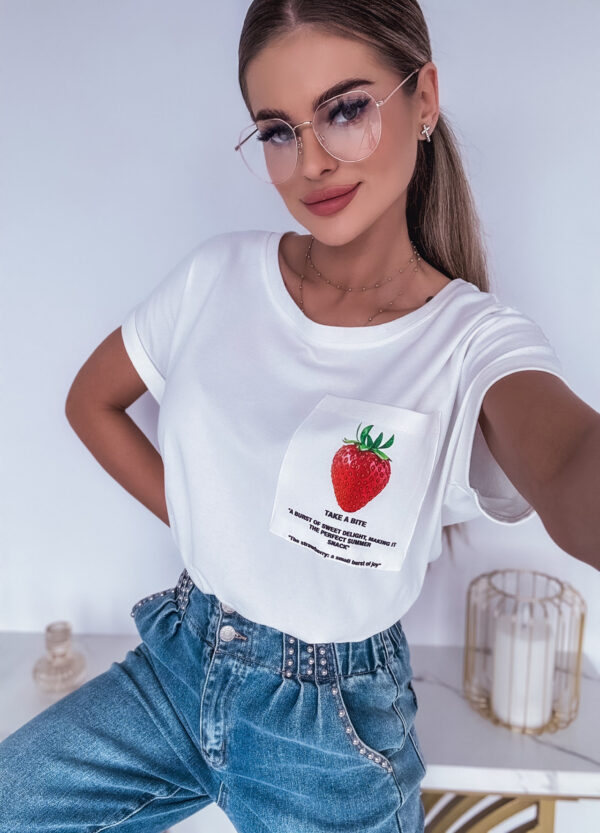 T-SHIRT Z NADRUKIEM STRAWBERRY - Зображення 6