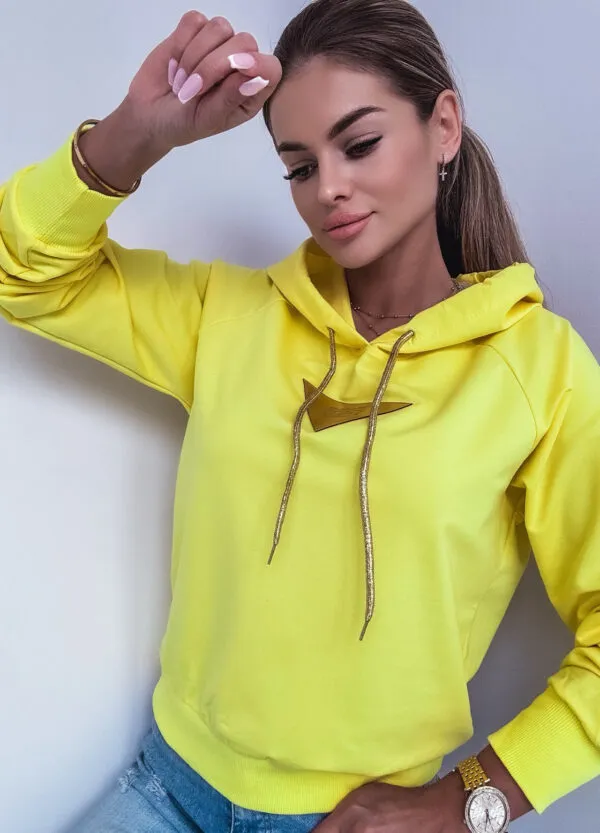 BLUZA Z KAPTUREM YELLOW