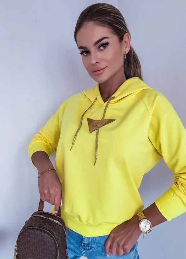 BLUZA Z KAPTUREM YELLOW