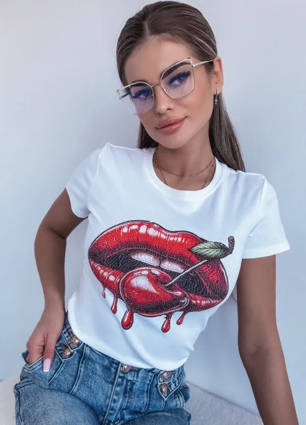 T-SHIRT Z CEKINAMI LIPS