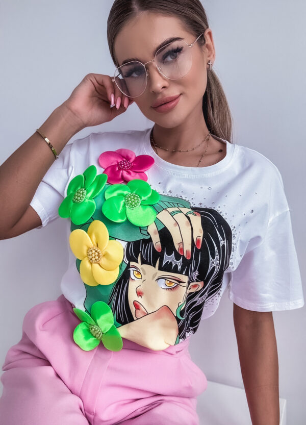 T-SHIRT Z NADRUKIEM SPRING WOMAN