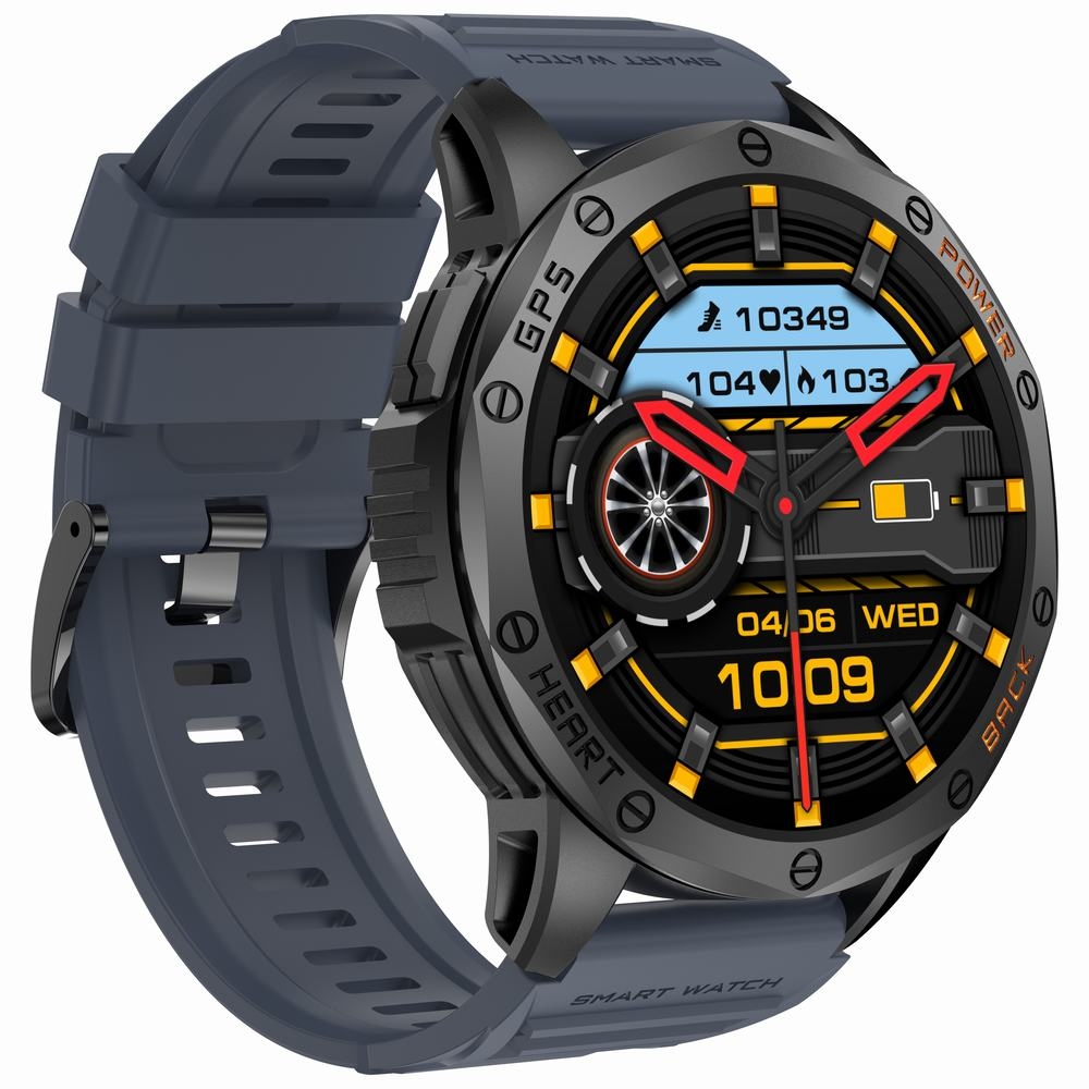 Smartwatch Męski GRAVITY GPS GT24-1 Czarny Pasek Silikonowy + Granatowy Pasek Silikonowy - obrazek 10
