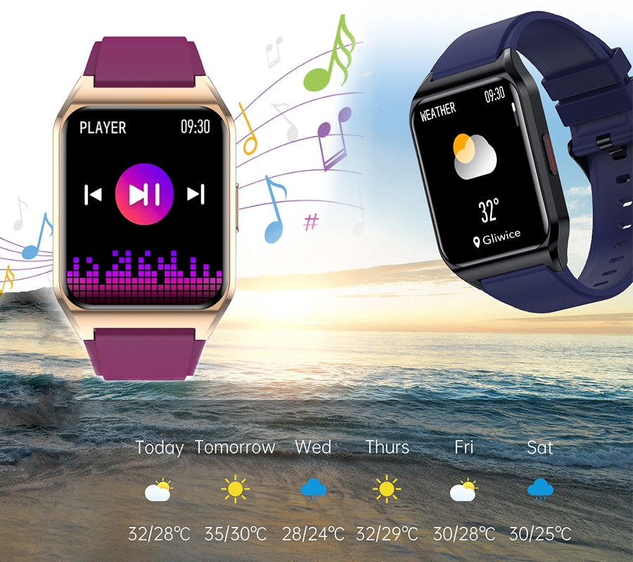 Smartwatch Damski RUBICON RNCE89 Gold Rose SMARUB163 - obrazek 10