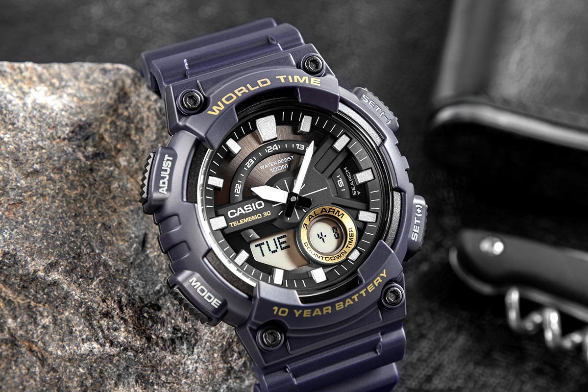 Zegarek Męski CASIO Gerton AEQ-110W-2AVDF + BOX - obrazek 5