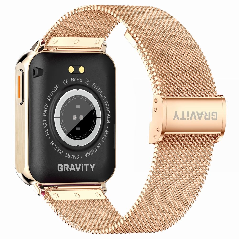 Smartwatch Gravity Różowe Złoto Fioletowy 2 Paski GT17-3