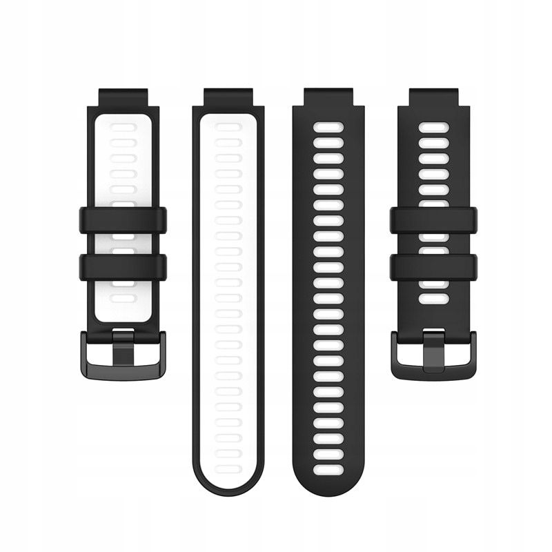 Pasek silikonowy do Garmin G02 - czarno-biały - Зображення 5