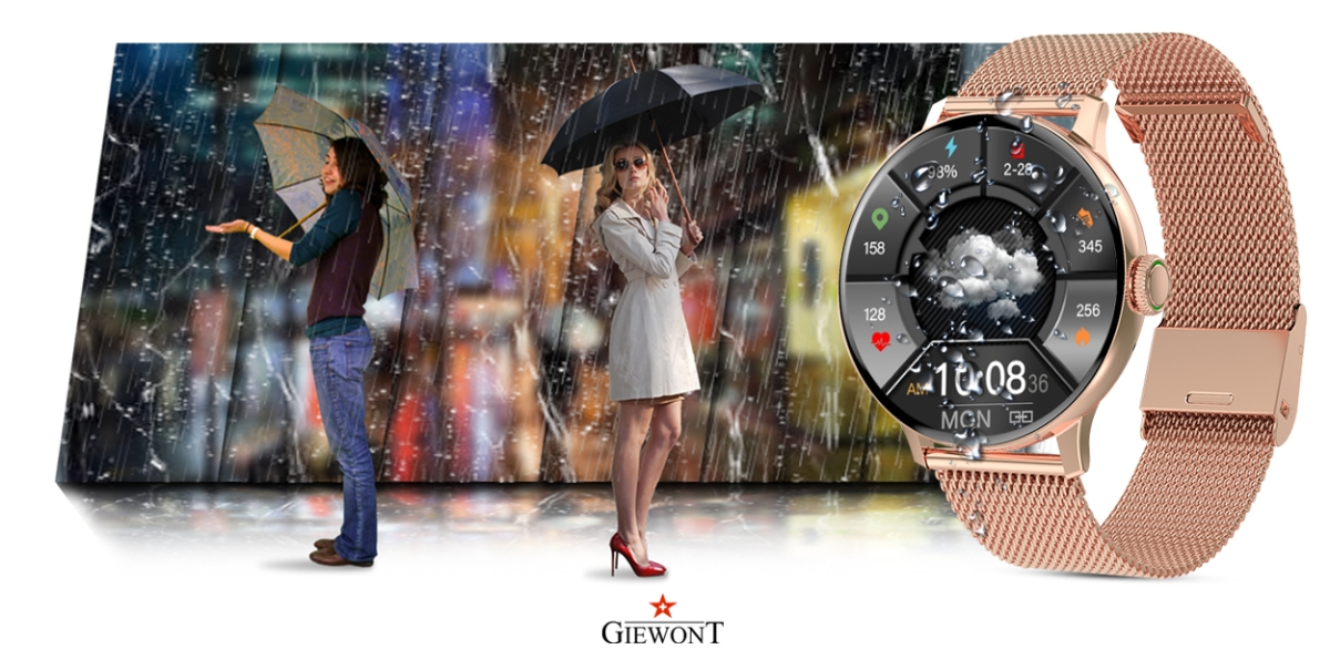 Smartwatch Damski GIEWONT Różowe Złoto GW330-1 - obrazek 10