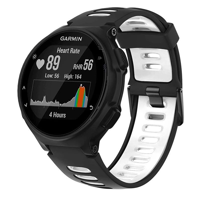 Pasek silikonowy do Garmin G02 - czarno-biały - Зображення 4