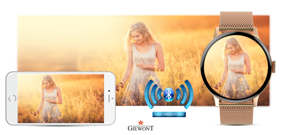 Smartwatch Damski GIEWONT Różowe Złoto GW330-1 - obrazek 15