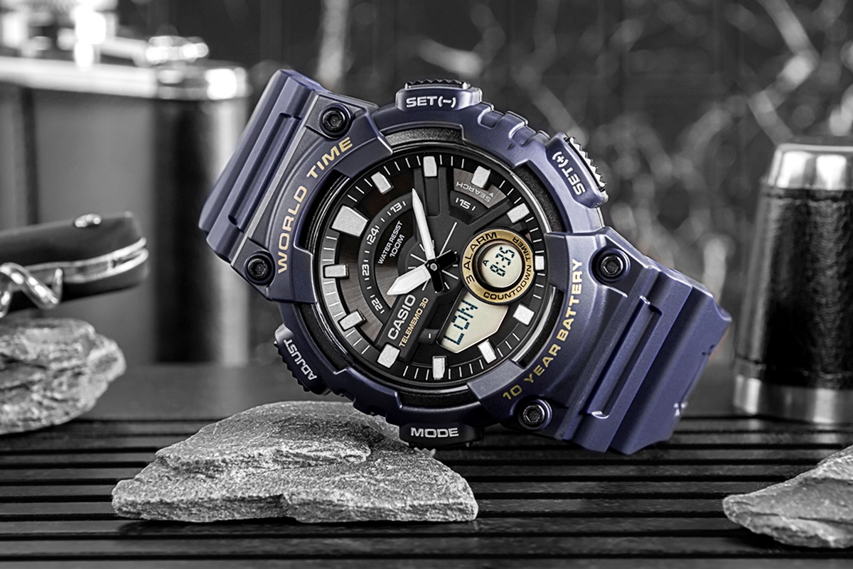 Zegarek Męski CASIO Gerton AEQ-110W-2AVDF + BOX - obrazek 6