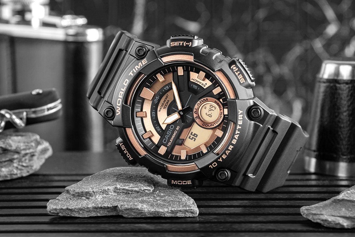 Zegarek Męski CASIO Gerton AEQ-110W-1A3VDF + BOX - obrazek 6