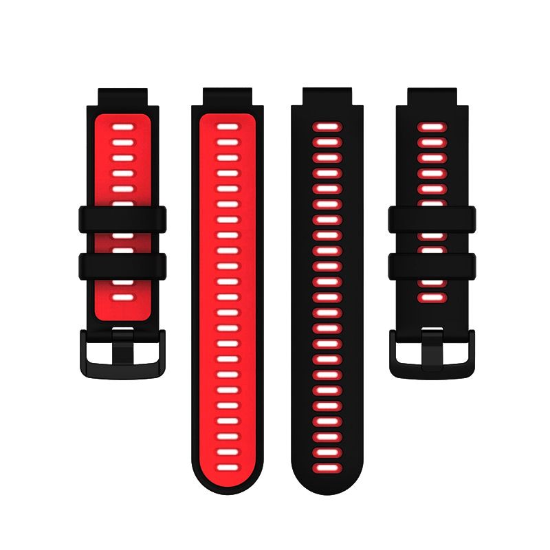 Pasek silikonowy do Garmin G02 - czarno-czerwony - Зображення 5