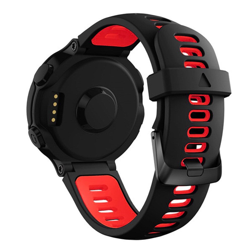 Pasek silikonowy do Garmin G02 - czarno-czerwony - Зображення 3