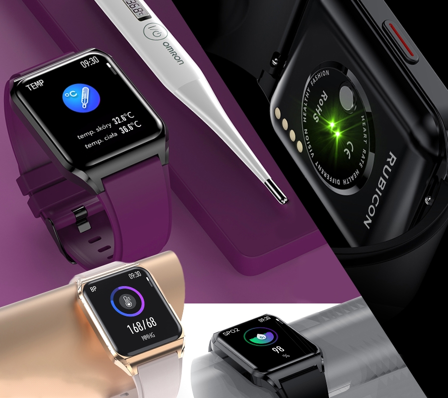 Smartwatch Damski RUBICON RNCE89 Gold Rose SMARUB163 - obrazek 12