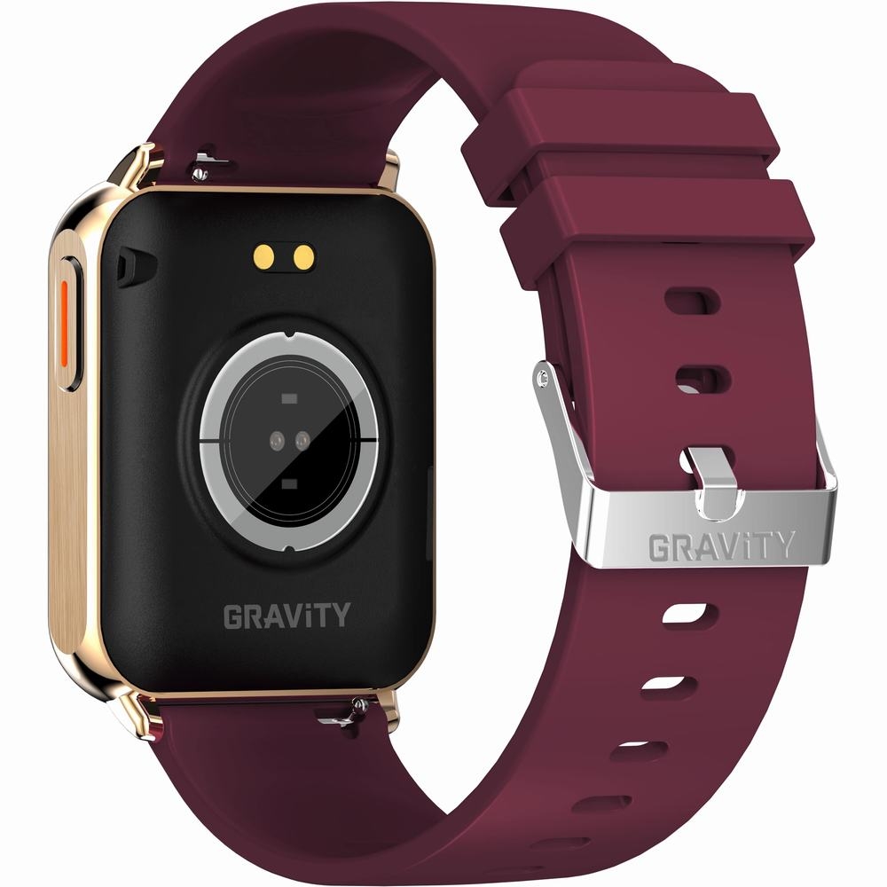 Smartwatch Gravity Różowe Złoto Bordowy 2 Paski GT17-6